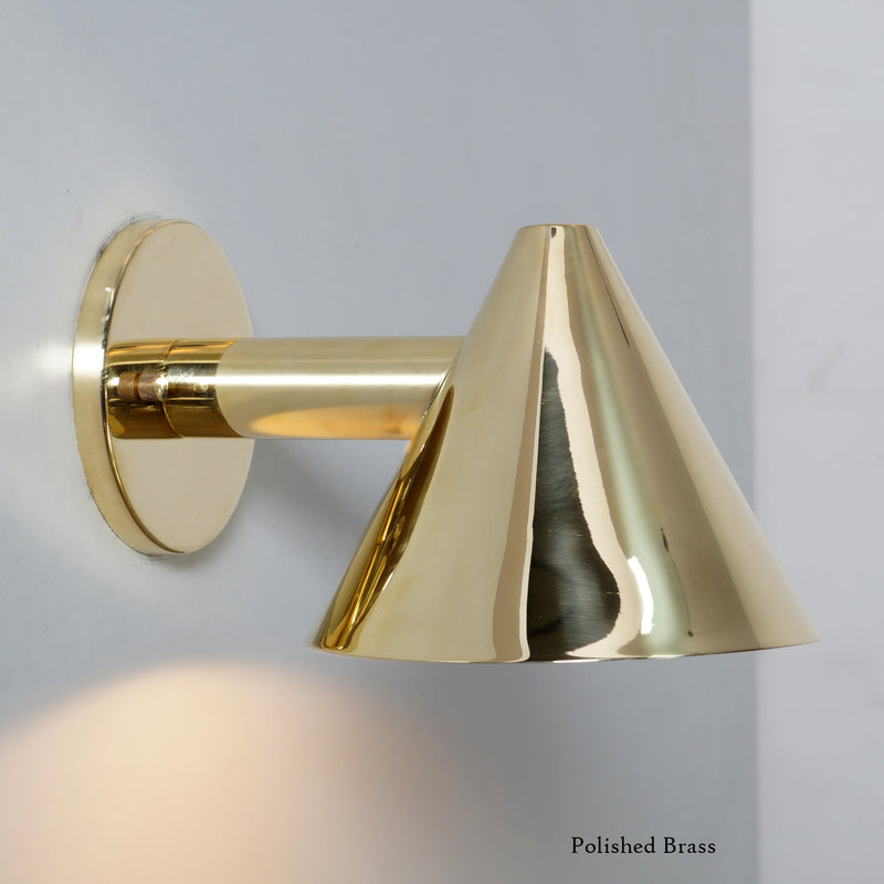 pivot Brass Cone wall lamp