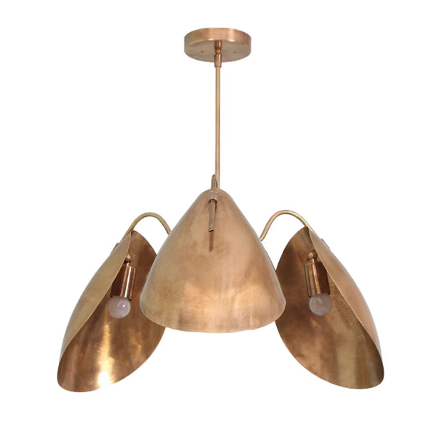 3 Light Curved Shades Pendant