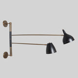 Double Shade Swing Arm Wall Lamp