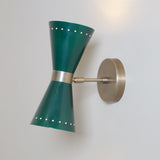 Stilnovo Style Twin Bulb Sconce Midcentury Solid Brass Beside Wall Lamp