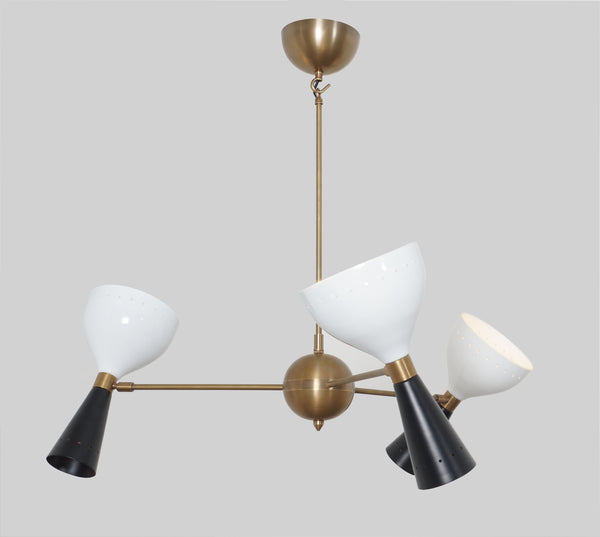 Diabolo 3 Arm Chandelier In Style Of Stilnovo