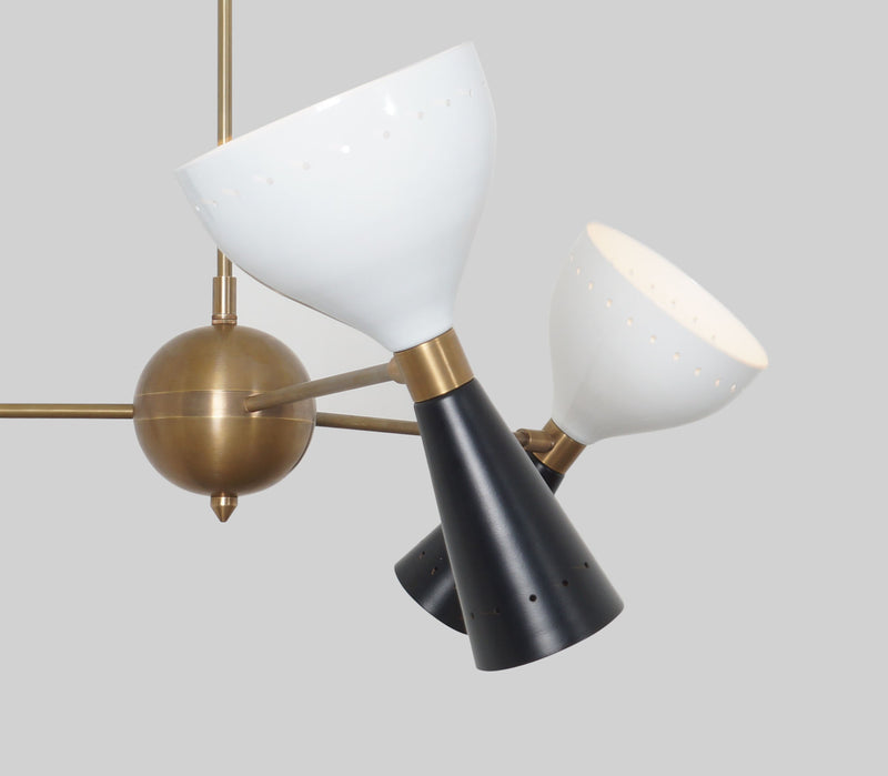 Diabolo 3 Arm Chandelier In Style Of Stilnovo