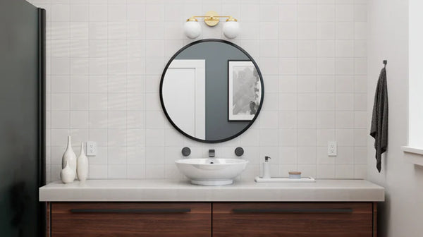 TWO LIGHT BATHROOOM VANITY