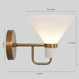 Glass Cone Shade Wall Lamp