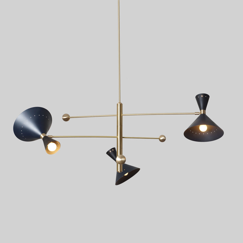 Diabolo 7 Arm Chandelier In Style Of Stilnovo