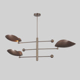 3 Rotating Balanced Arms Brass Chandelier