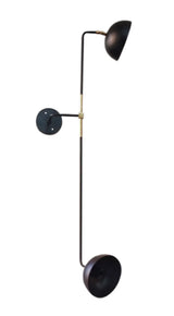 2 Armed Wall Light Modern Brushed Brass Sputnik