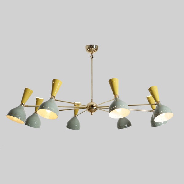 Diabolo 8 Arm Chandelier In Style Of Stilnovo