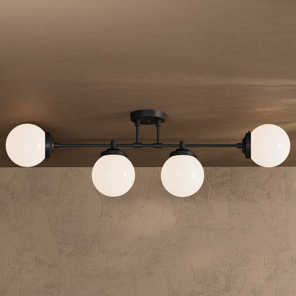 Four Light Semi Flush Fixture