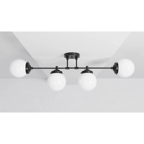 Four Light Semi Flush Fixture