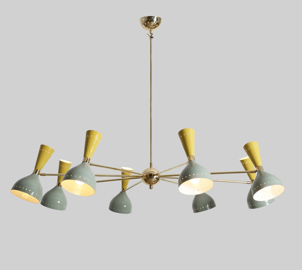 Diabolo 8 Arm Chandelier In Style Of Stilnovo