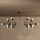 Large 14 Light Sputnik Inspired Chandelier