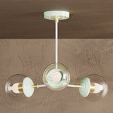 Modern Glass Globe 3 Light Chandelier