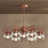 Modern Glass Globe 7 Light Chandelier