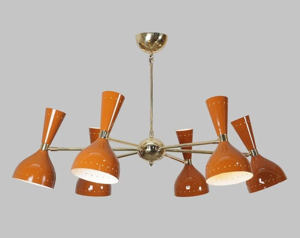 6 Arm Mid Century Italian Sputnik Chandelier