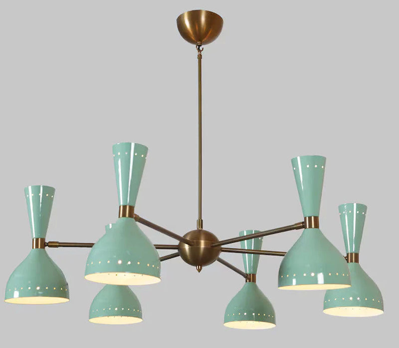 6 Arm Mid Century Italian Sputnik Chandelier