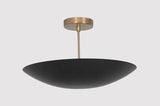 6 Light Medium Dome Mid Century Modern Brass