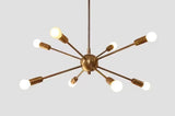 8 Arms Mid Century Modern Brass Sputnik Chandelier