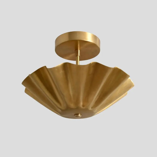 Semi Flush mount Ceiling Light Italian Brass Pendant