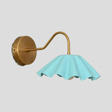 Wall Lamp Curved Spike Blue Ceiling Light Italian Brass