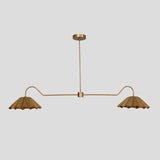 Semi Flush mount Ceiling Light Italian Spiral Pure Brass