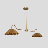 Semi Flush mount Ceiling Light Italian Spiral Pure Brass