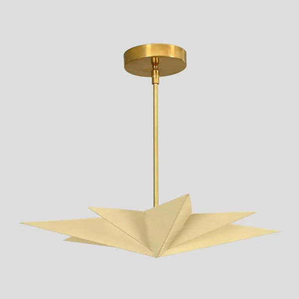 Brass Star Disc Ceiling Light Italian Minimalist