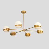 6 Light Globe Brass Pendant Lamp Antique Ceiling Fixture