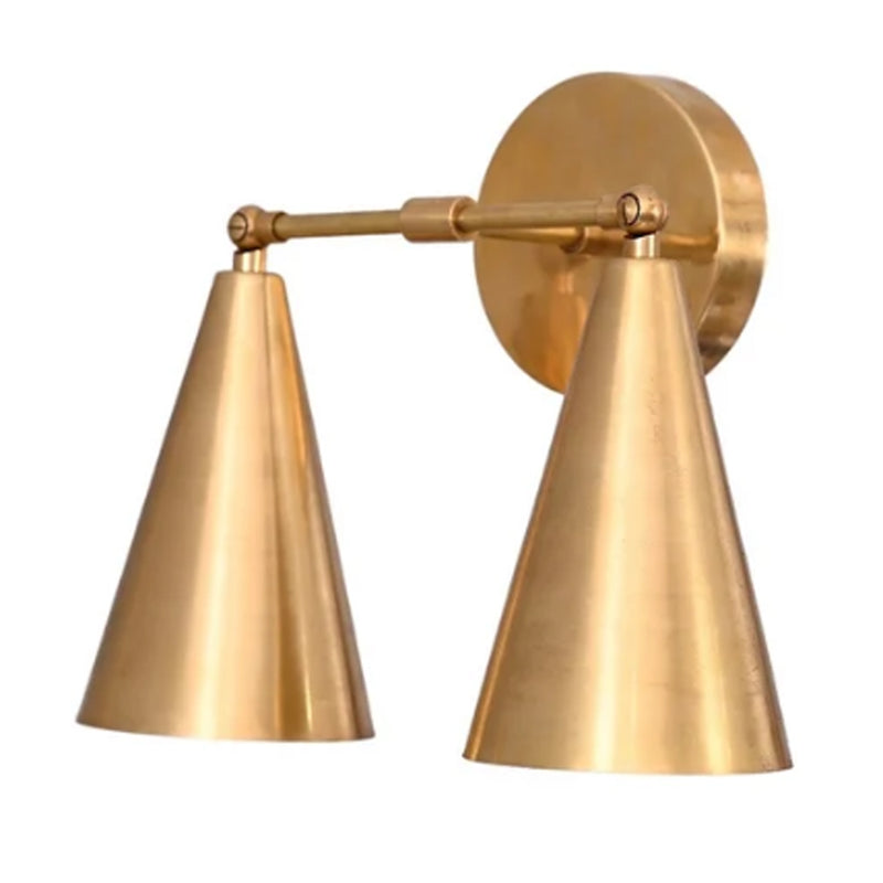 2 Light Cone Handmade Vintage Wall Mid Century