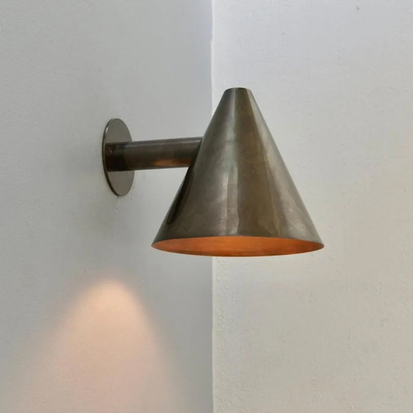 Minimalistic Sconce Wall Light Fixture Italian Brass Mid