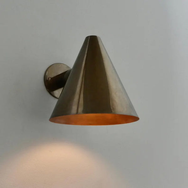 Minimalistic Sconce Wall Light Fixture Italian Brass Mid