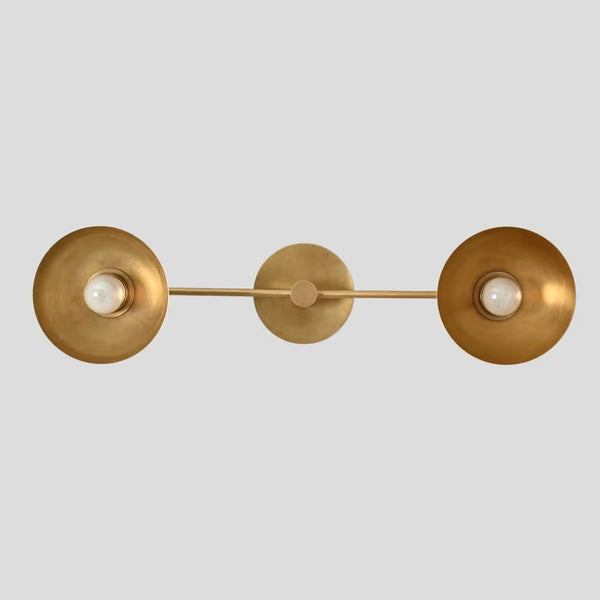 Vanity Light Flush Mount Brass Double Modern