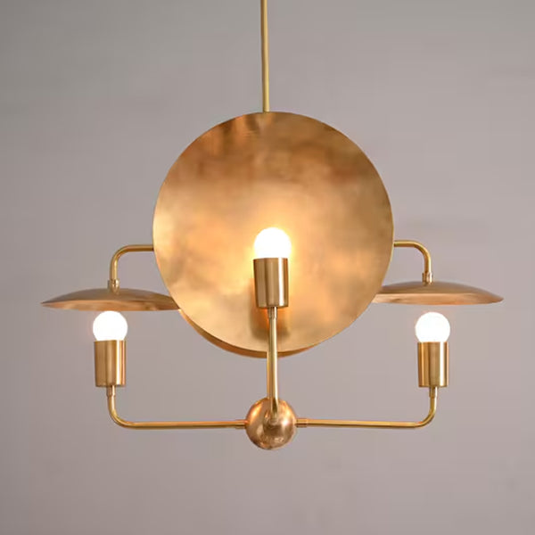 4 Light Spider Dome Style Raw Brass