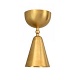 Industrial semi-flushed tillable Brass light shade