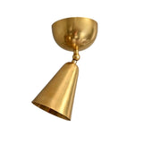Industrial semi-flushed tillable Brass light shade