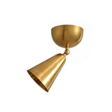 Industrial semi-flushed tillable Brass light shade