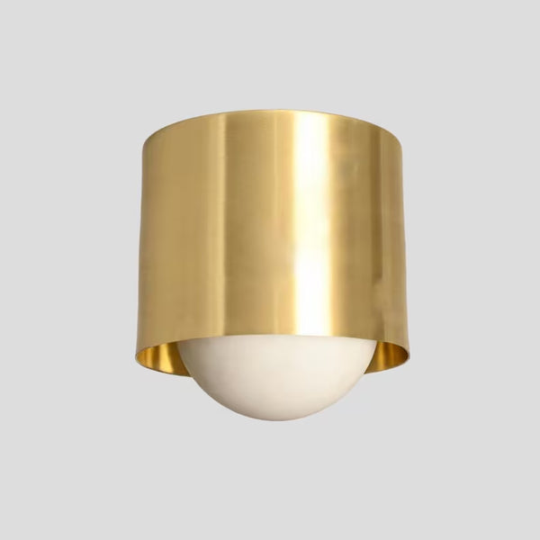 Light Modern Wall Flush Mount Light Brass Handmade