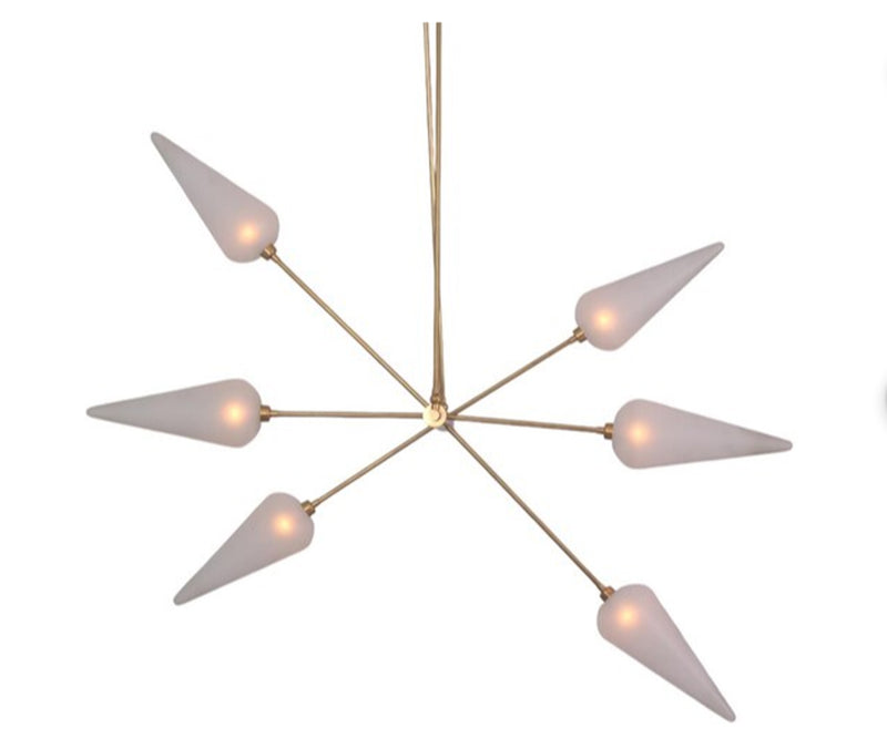 6 Light globe Ceiling Modern Raw Brass Sputnik