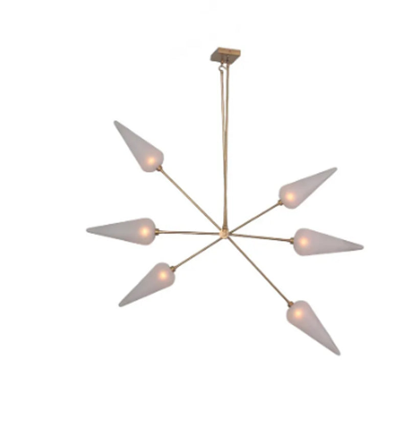 6 Light globe Ceiling Modern Raw Brass Sputnik