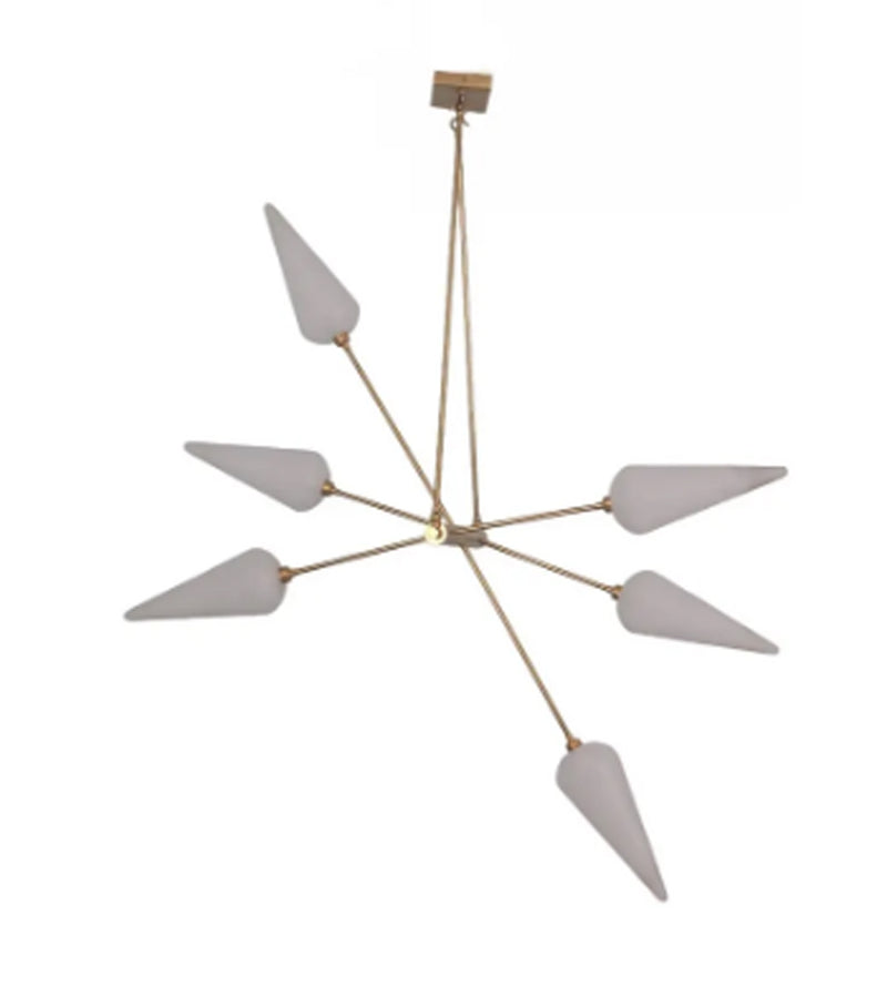 6 Light globe Ceiling Modern Raw Brass Sputnik