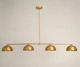 8 Light Modern Raw Brass Linear Dining chandelier