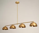 8 Light Modern Raw Brass Linear Dining chandelier