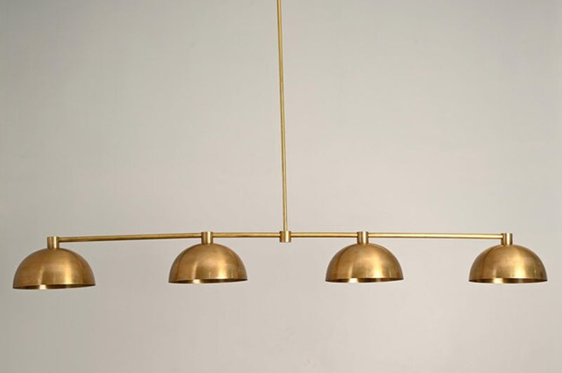 8 Light Modern Raw Brass Linear Dining chandelier