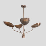 4 Light curved shade Mid century modern Antique