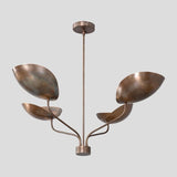 4 Light curved shade Mid century modern Antique