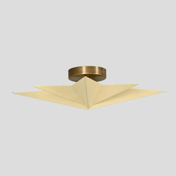 Flush mount Brass Star Disc Ceiling Light Italian