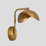 Wall lamp 1950s Italian Brass Curved Ceiling Light