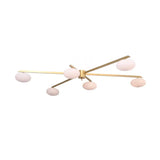 6 Light Stilnovo Style Globe Mid Century Brass Sputnik chandelier light Fixture