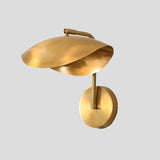 Wall lamp 1950s Italian Brass Curved Ceiling Light