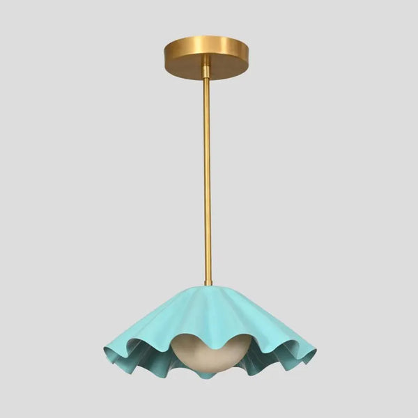 Semi Flush mount Brass Blue Minimalist Modern